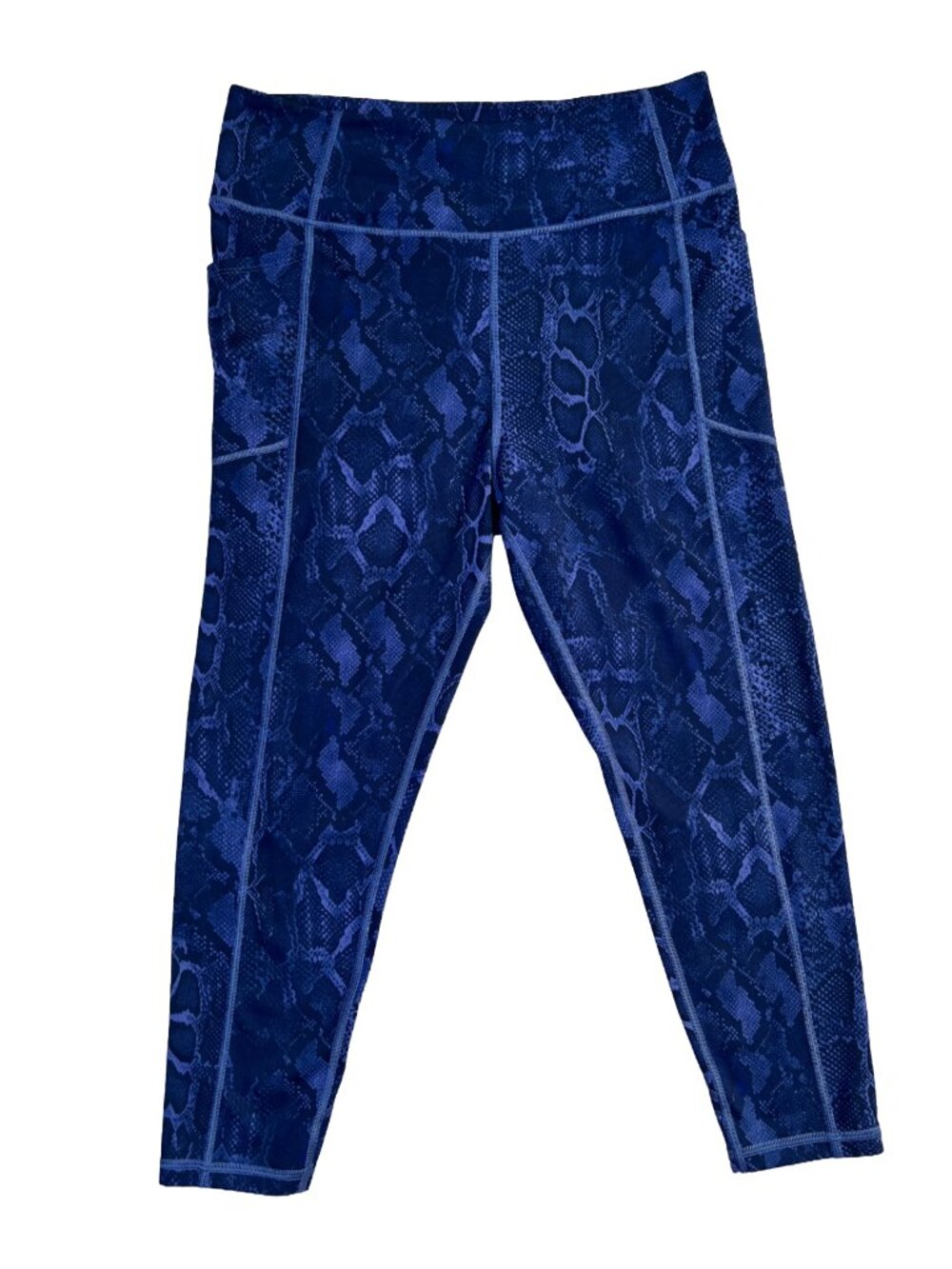 Victoria’s Secret Snakeskin Pocket Leggings Blue XL